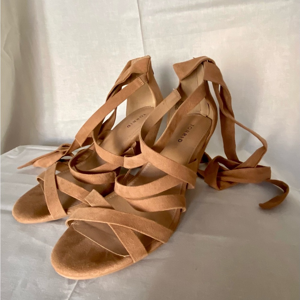 Torrid Ankle Wrap Cone Heel Sandal 10.5WW